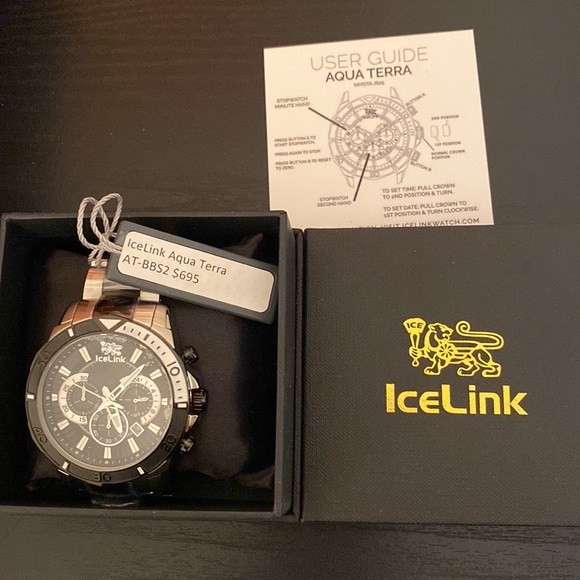 IceLink Aqua Terra Men’s watch. New with Tags! - Picture 2 of 8